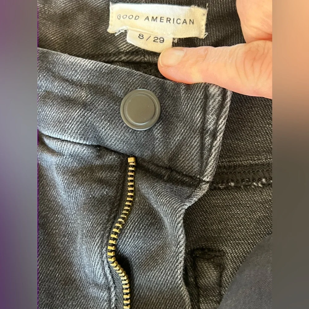 Good American Classic Bootcut Jeans in Black- Size 29
